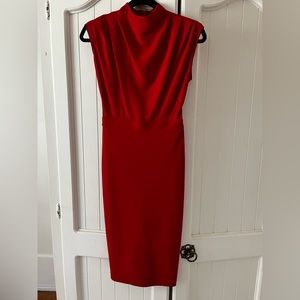 Express red midi dress
